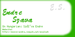 endre szava business card